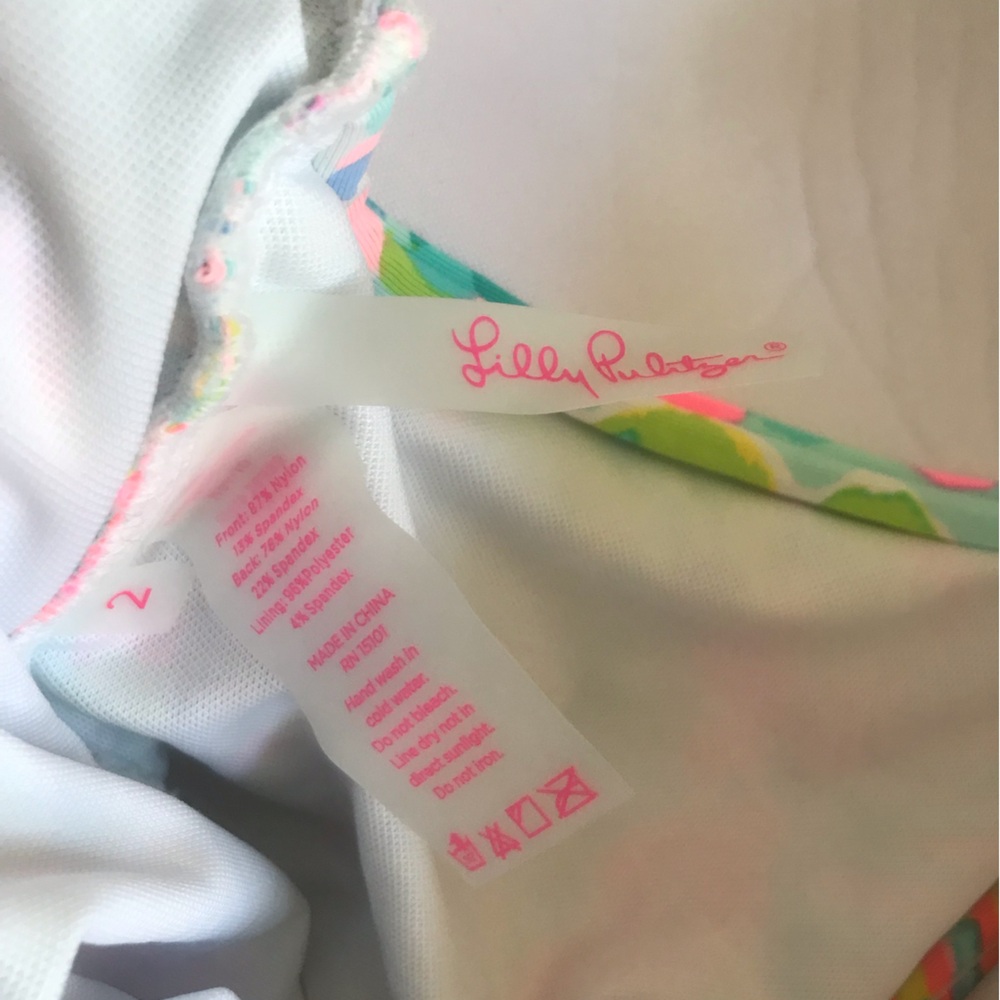 NWT Lilly Pulitzer Lanai Halter One-Piece swimsuit Catch The Wave Print Halter 2 - Picture 12 of 13